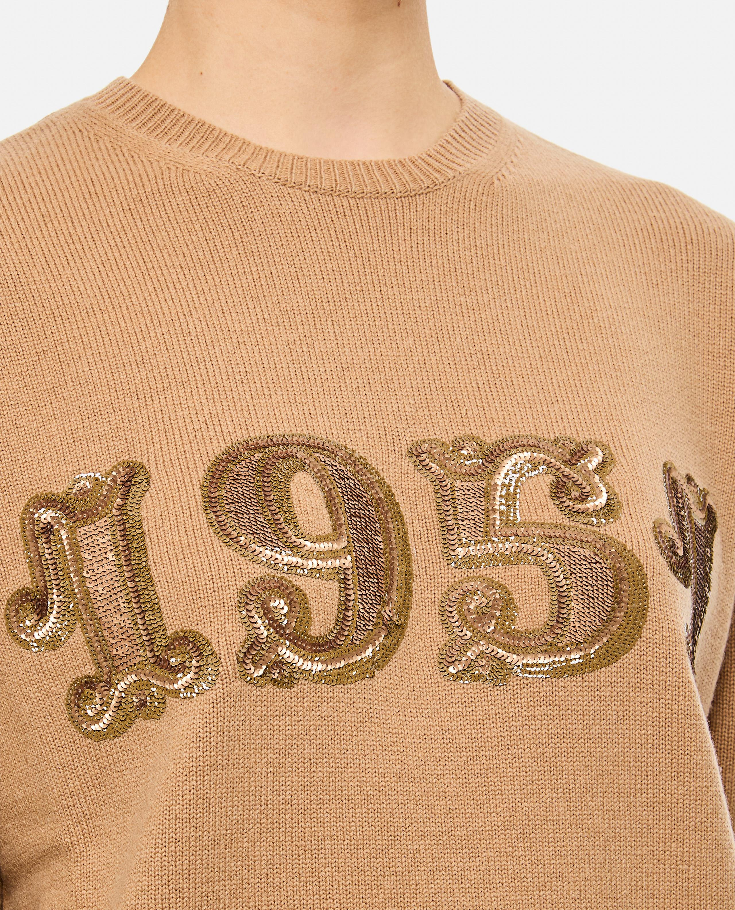 PLATA 1952 SEQUIN LOGO KNIT SWEATER - 4