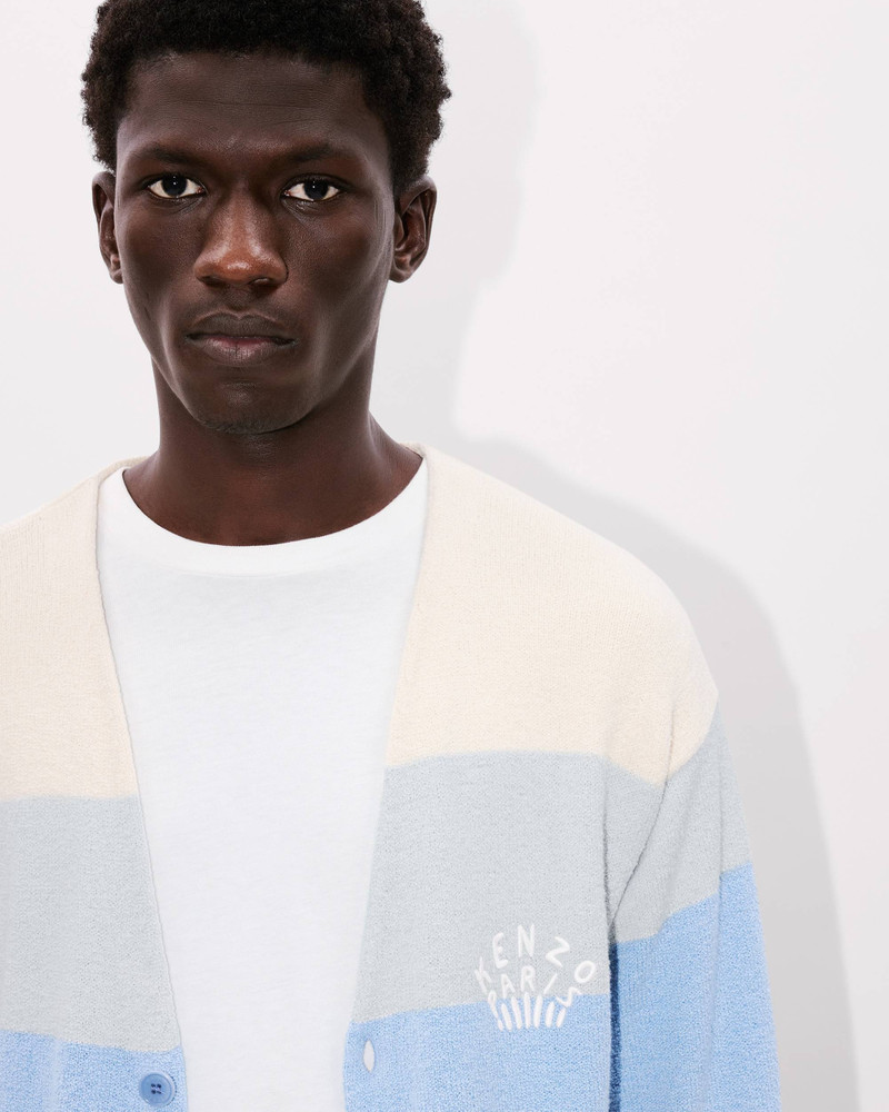 Embroidered stripes cardigan in cotton blend 6