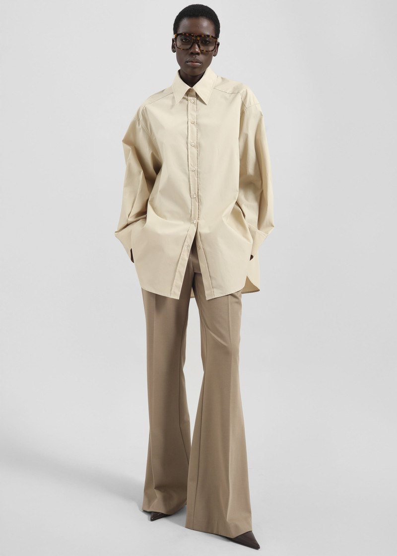 Kent Button Up Shirt - Beige 1