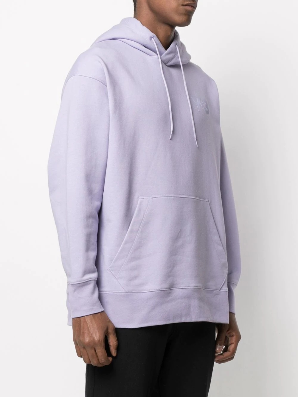 tonal-logo cotton hoodie - 3