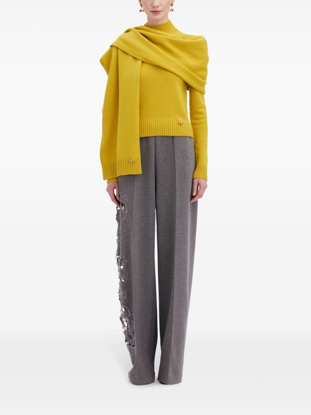 Flower cashmere scarf - 2