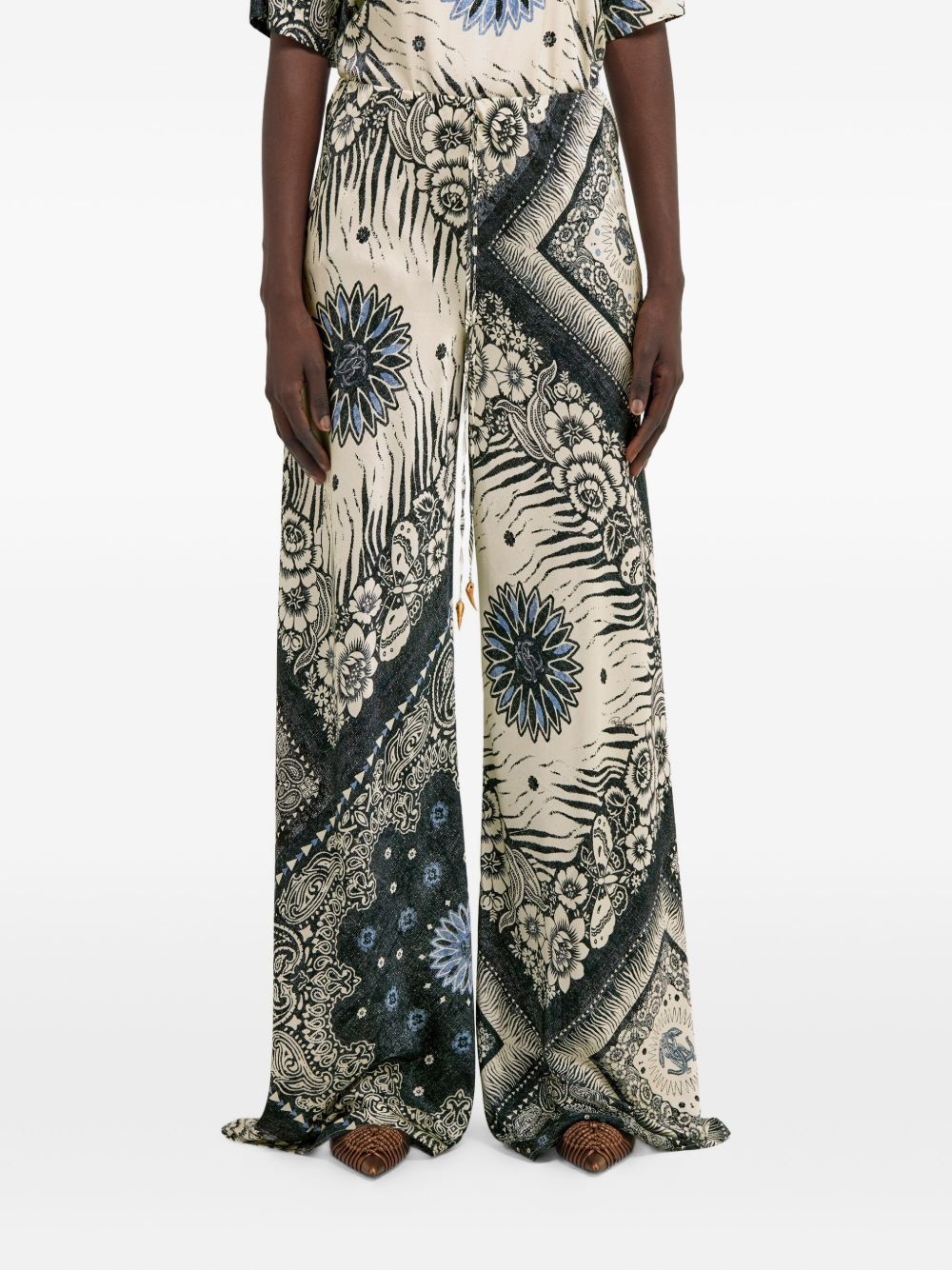 bandana-print trousers - 3