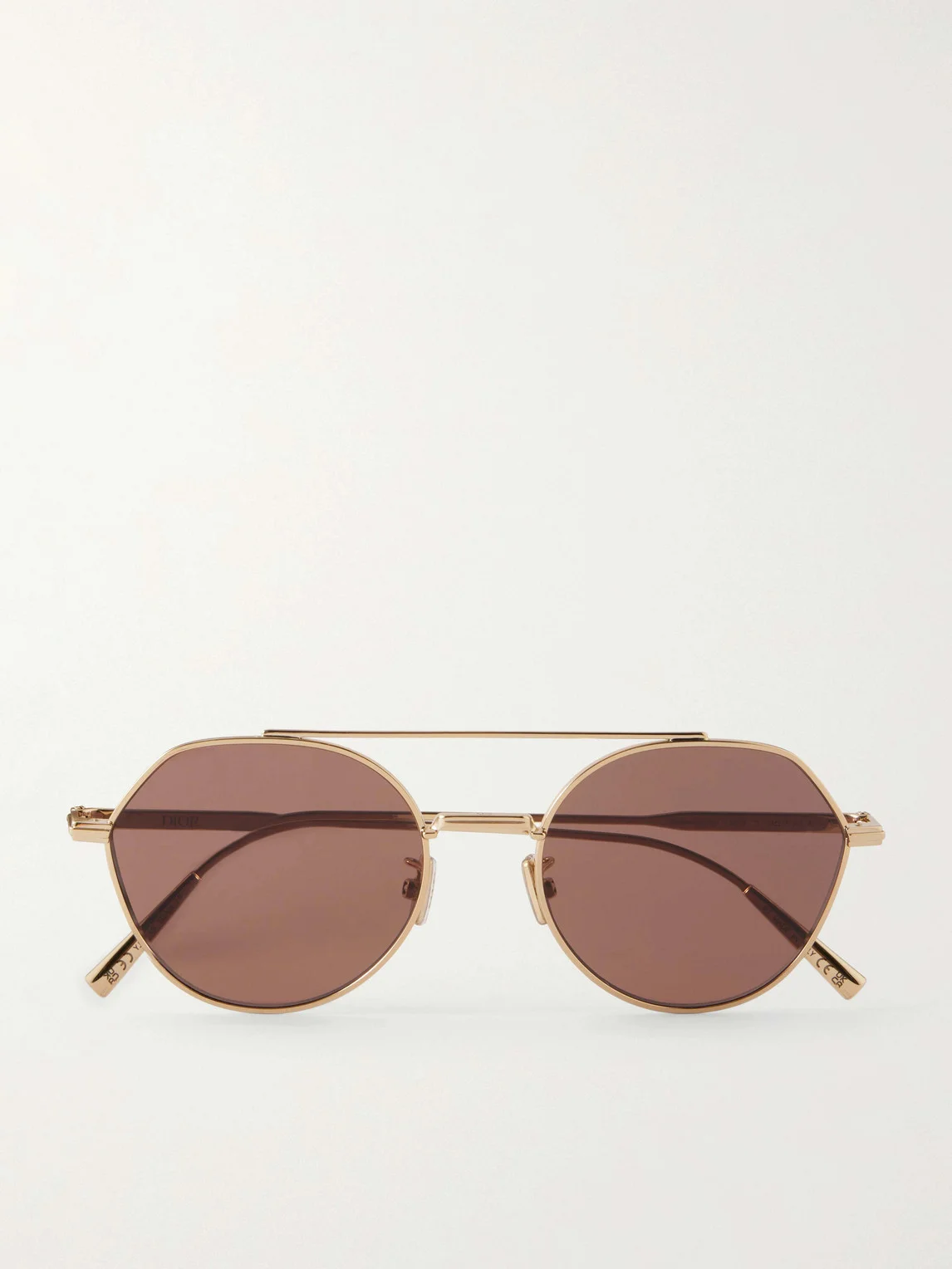 DiorBlackSuit R6U Aviator-Style Gold-Tone Sunglasses - 1