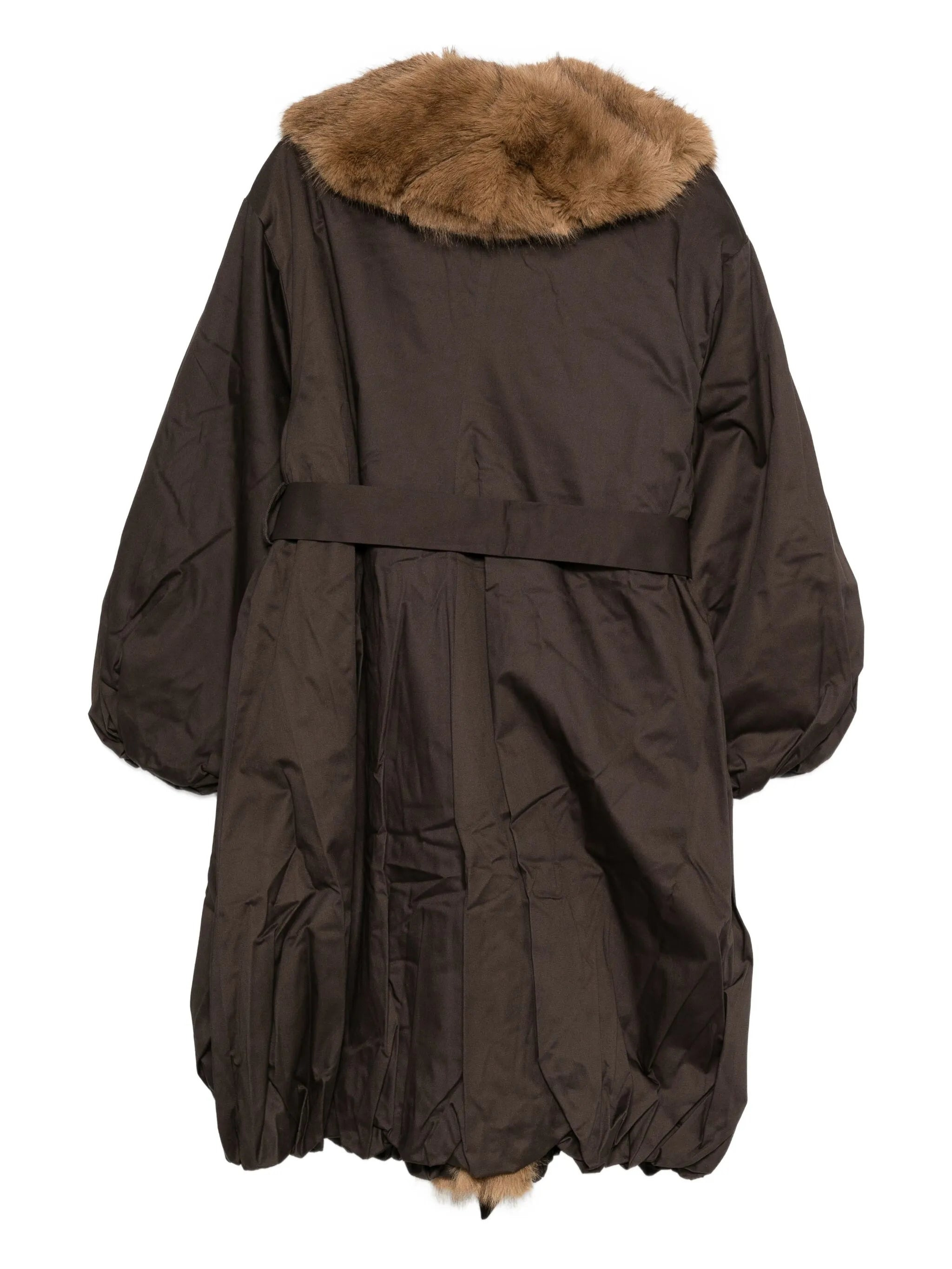 Rotate ROTATE DONATELLA FAUX FUR COLLAR COAT - 2