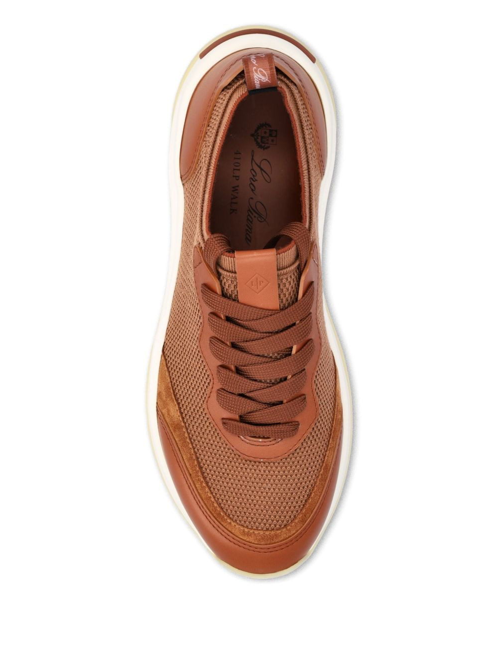 leather-mesh sneakers - 3