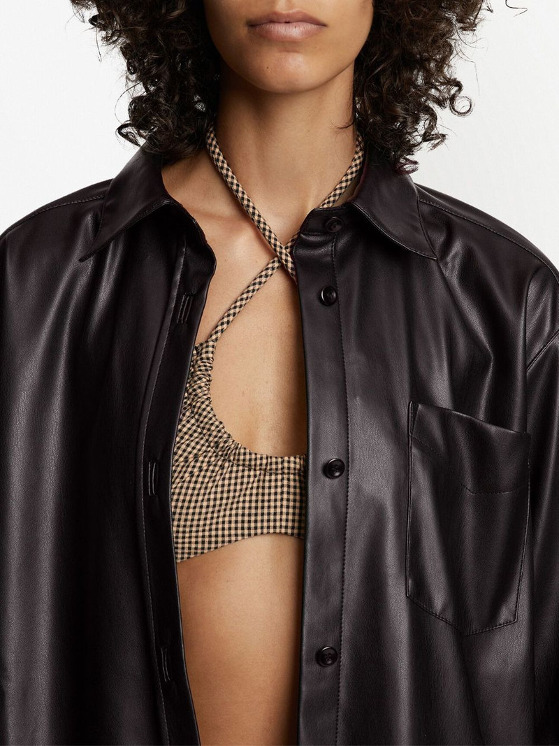 faux-leather shirt jacket 5
