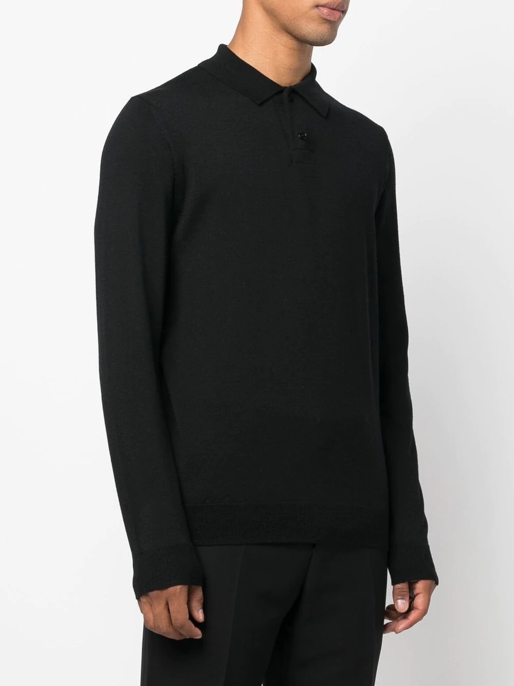 wool polo-collar jumper - 3