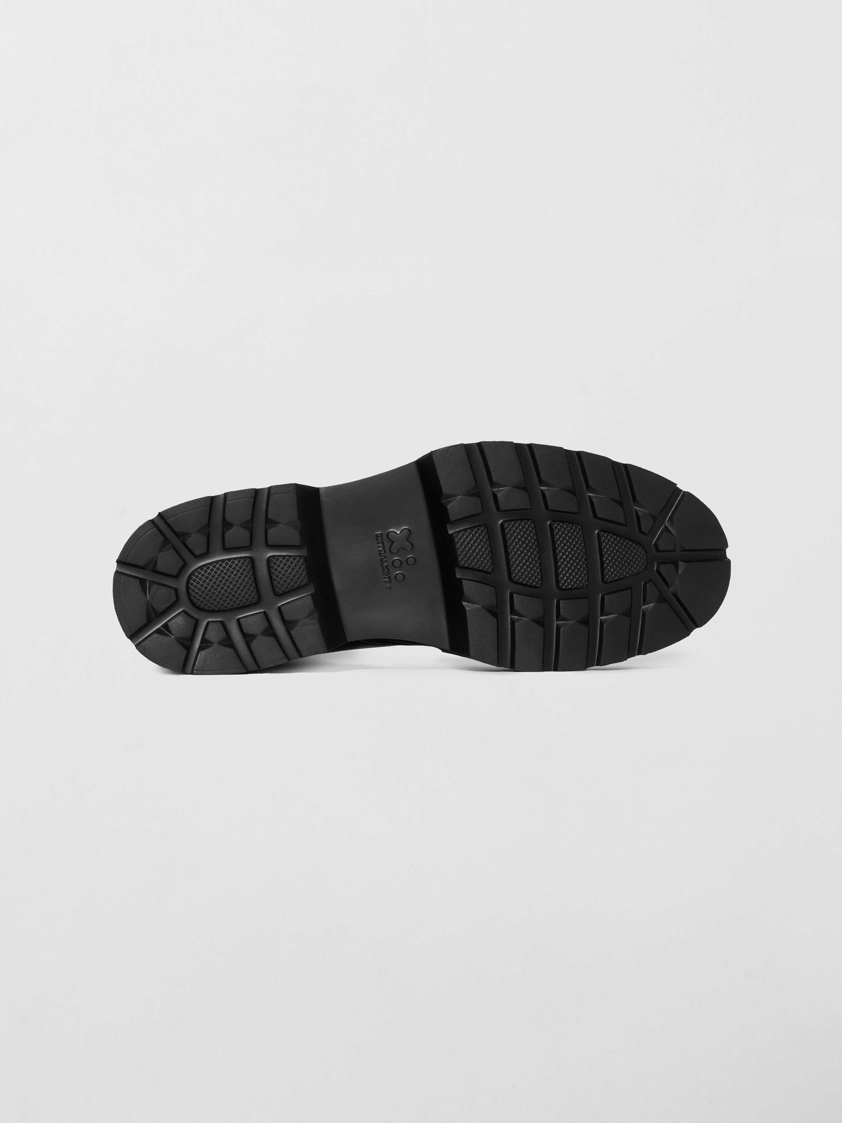 KNIT LOGO COLLAR COMBAT BOOT - 5