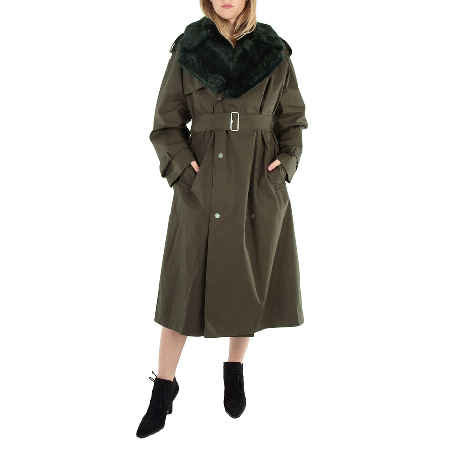 Burberry High Neck Check Print Trench Coat - 5