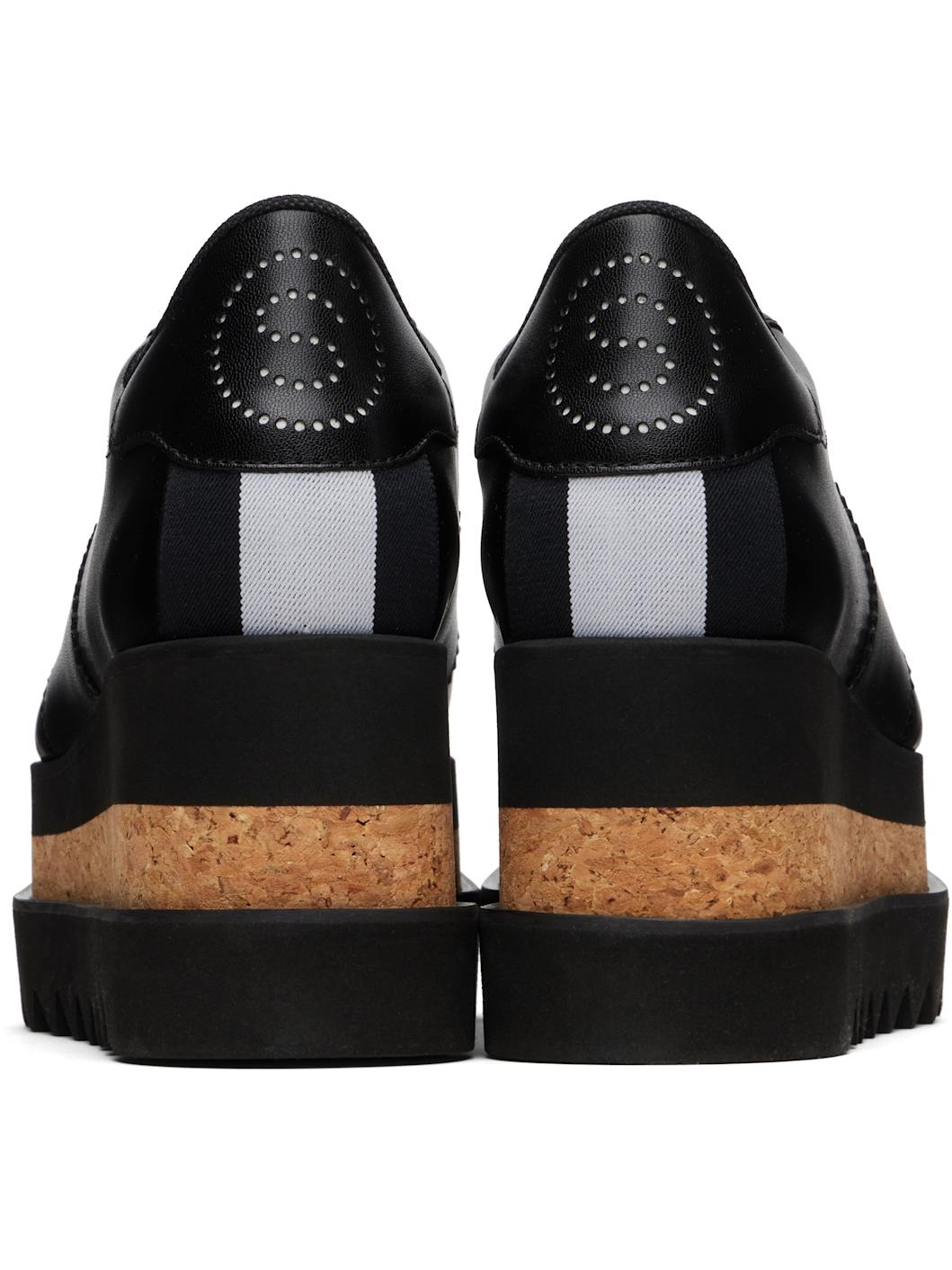 Black Sneak-Elyse Platform Lace-Up Sneakers - 2