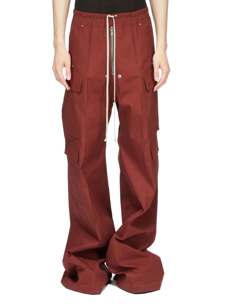 Wide-Leg Cotton-Blend Drawstring Cargo Trousers 1