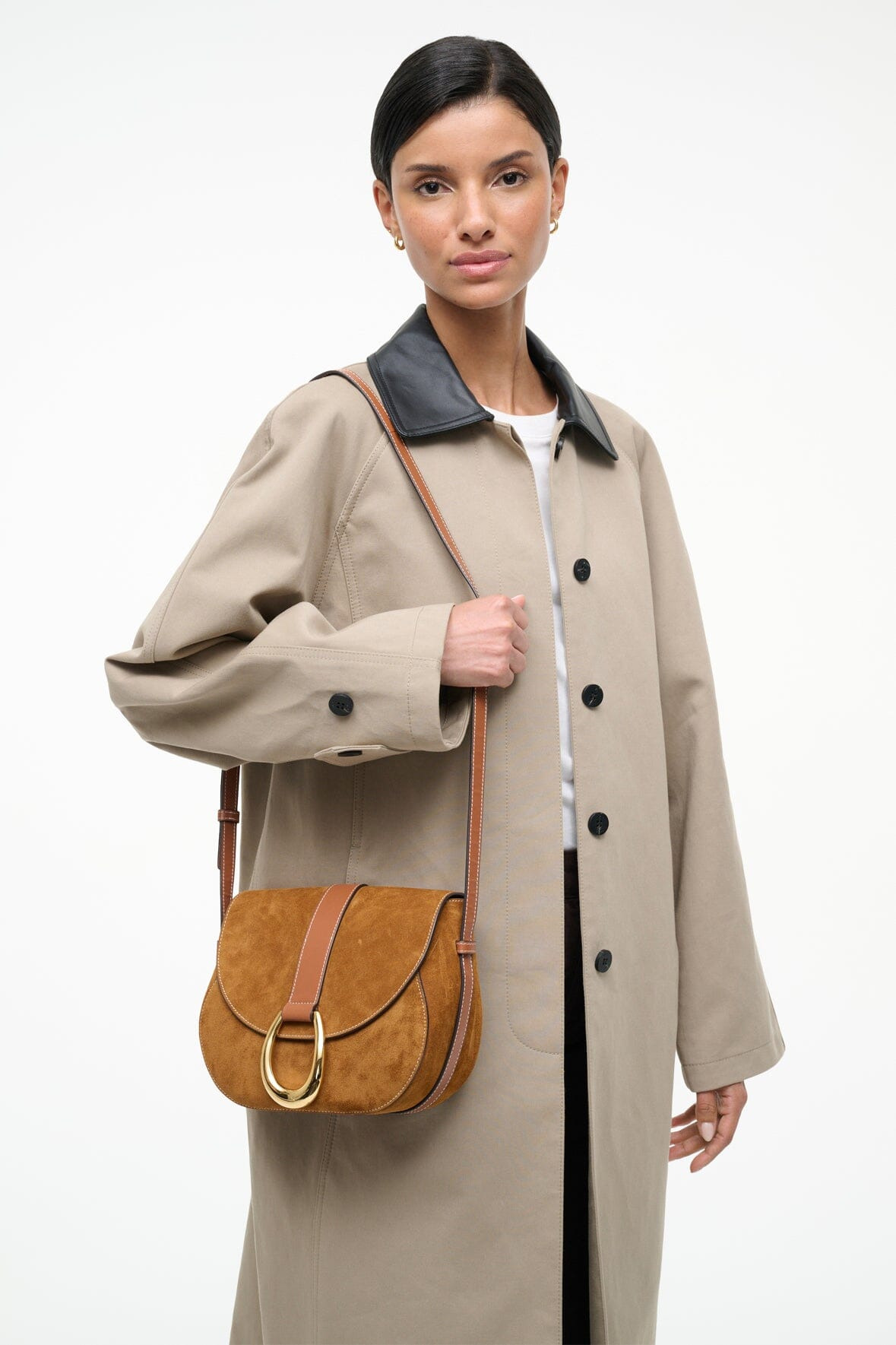 STAUD BELLA SADDLE BAG TAN - 2