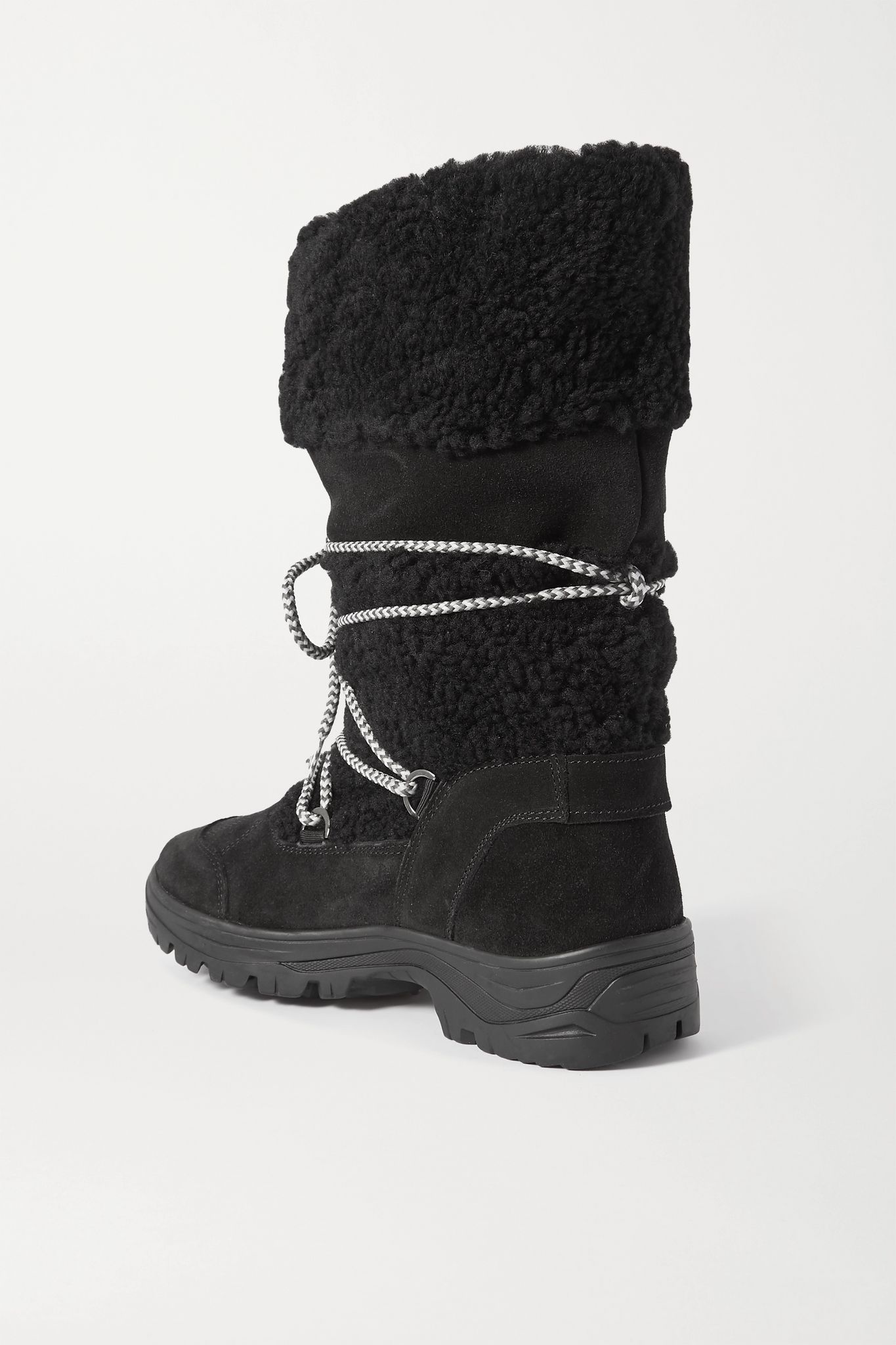 Alta Badia embroidered suede and shearling snow boots - 3