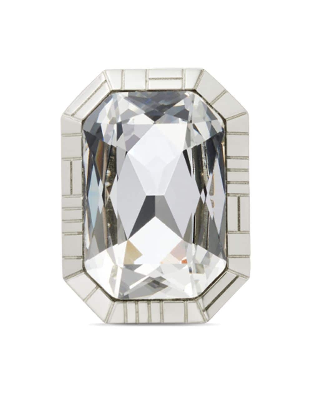 Greca Quilting crystal-embellished ring - 1