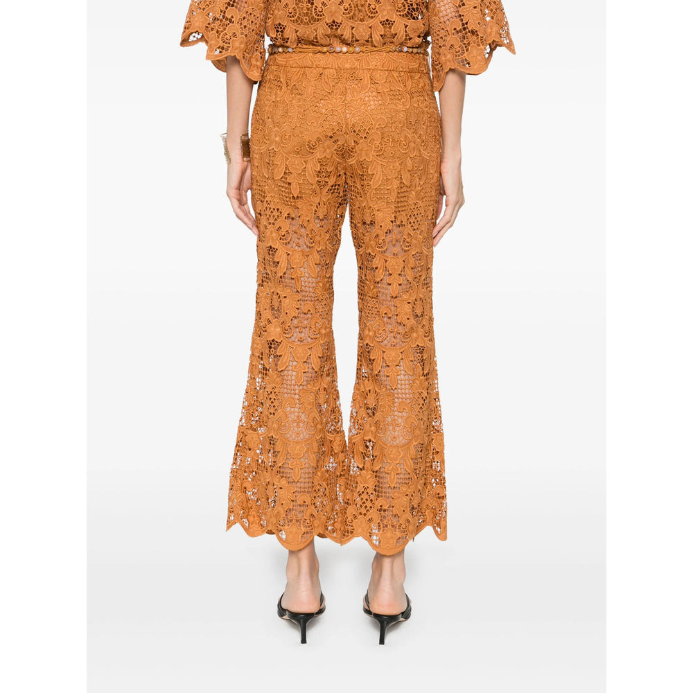Zimmermann Brown Trousers - Flared Trousers Women - 5