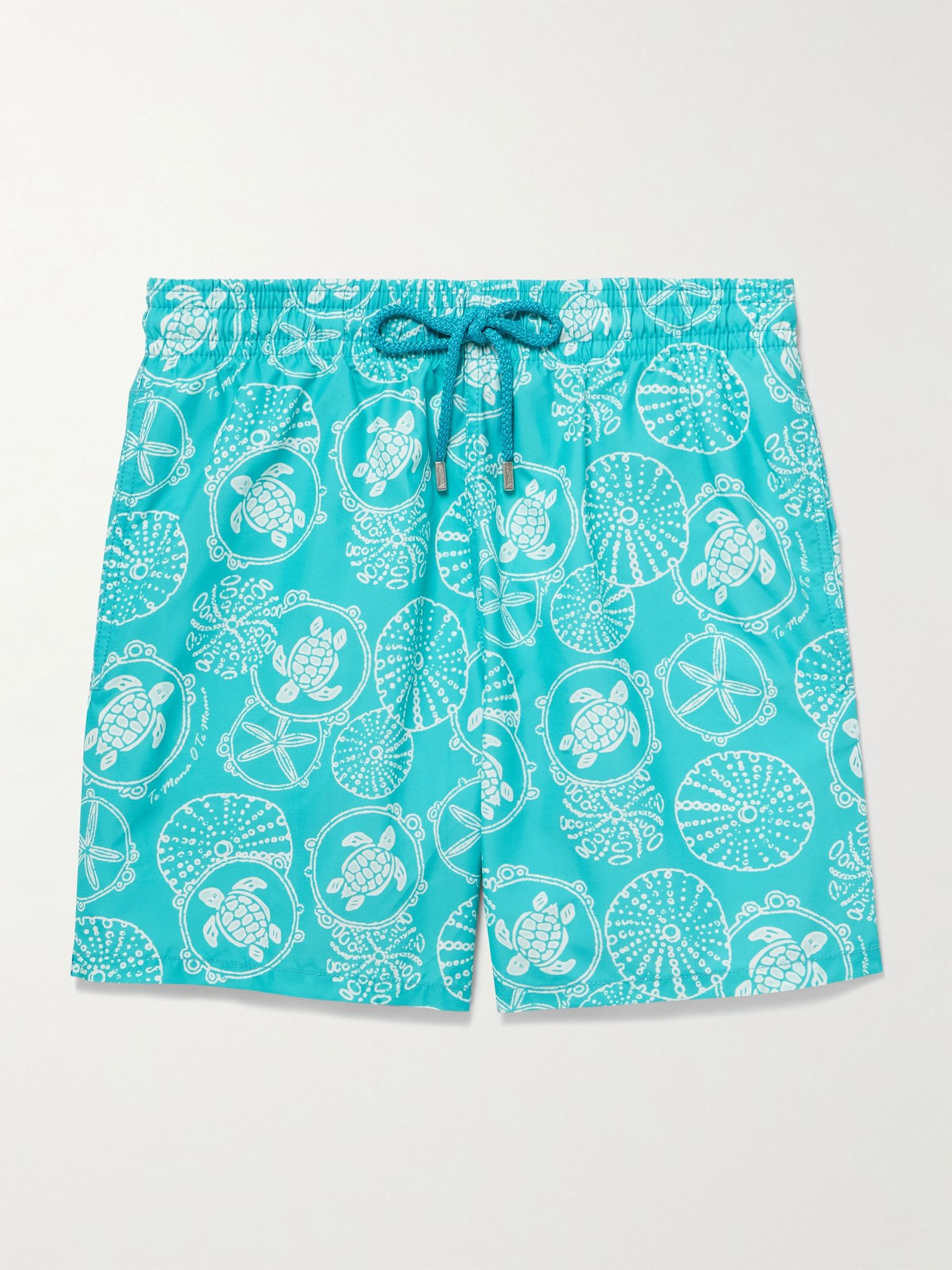 Moorea Straight-Leg Mid-Length Printed ECONYL® Swim Shorts Blue - 1