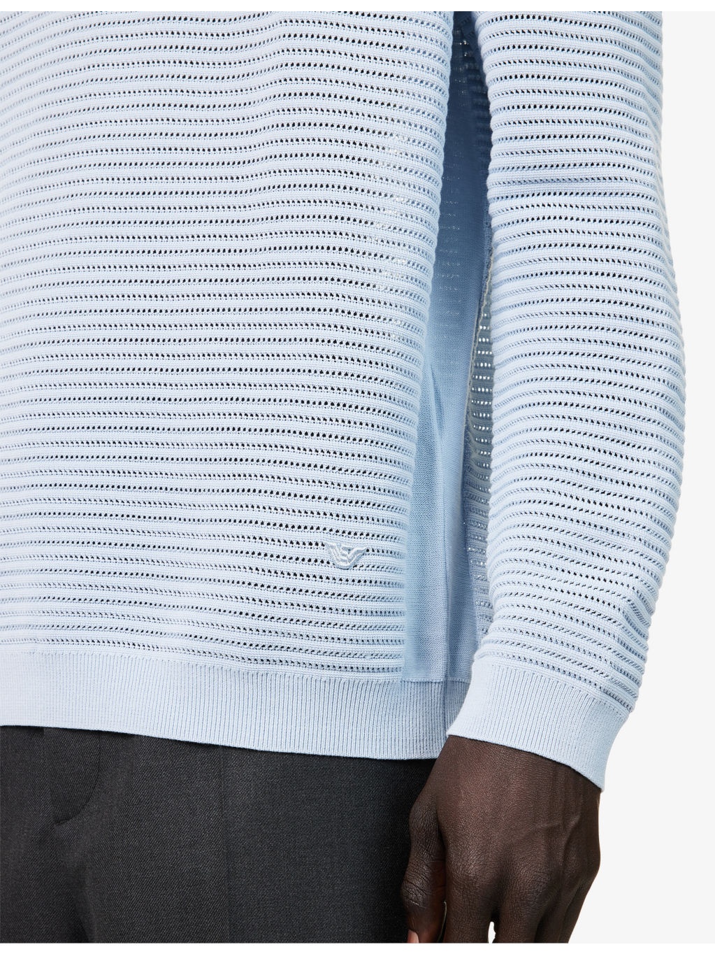 Textured Crewneck Cotton-Knit Jumper - 5