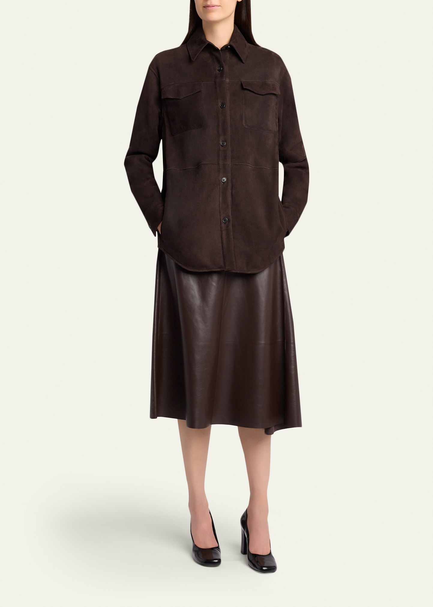 Gwena Sheep Shearling Shirt Jacket - 2