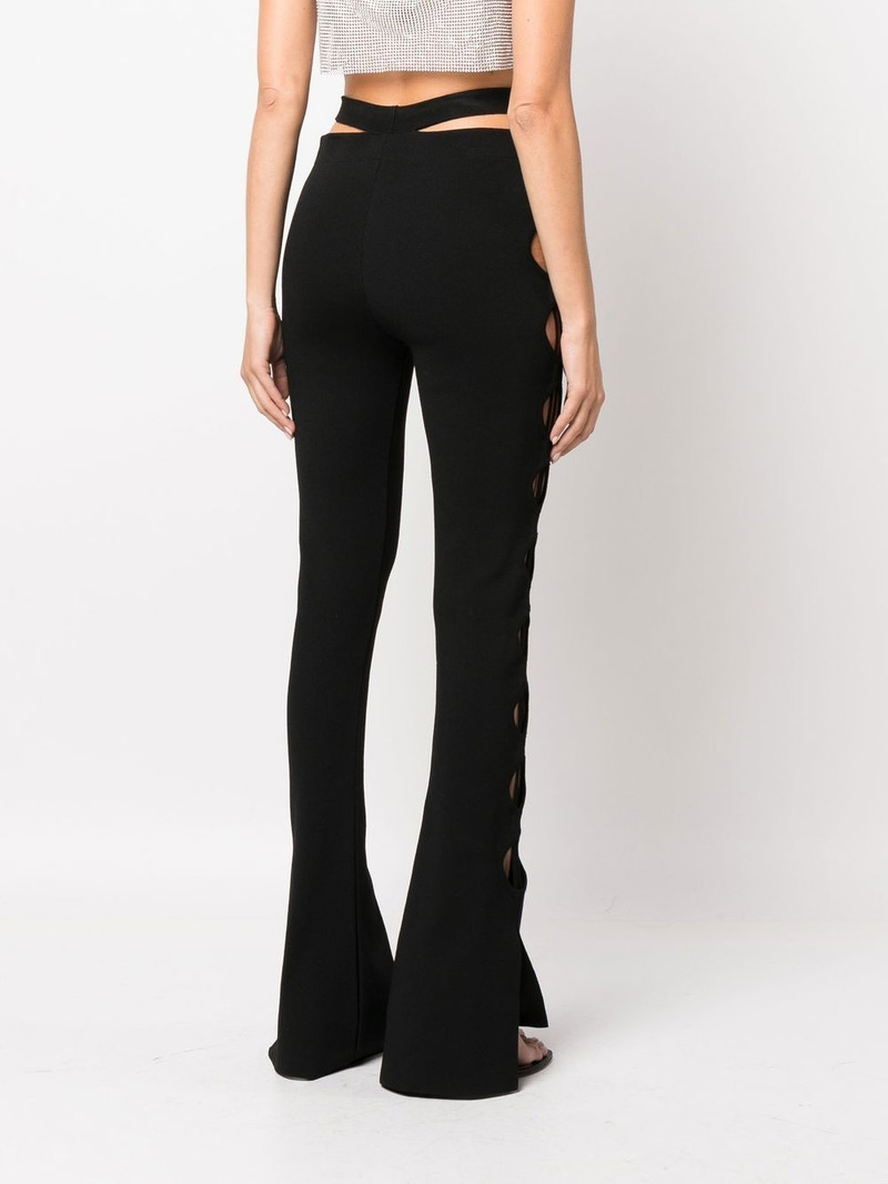 cut-out flared trousers 4