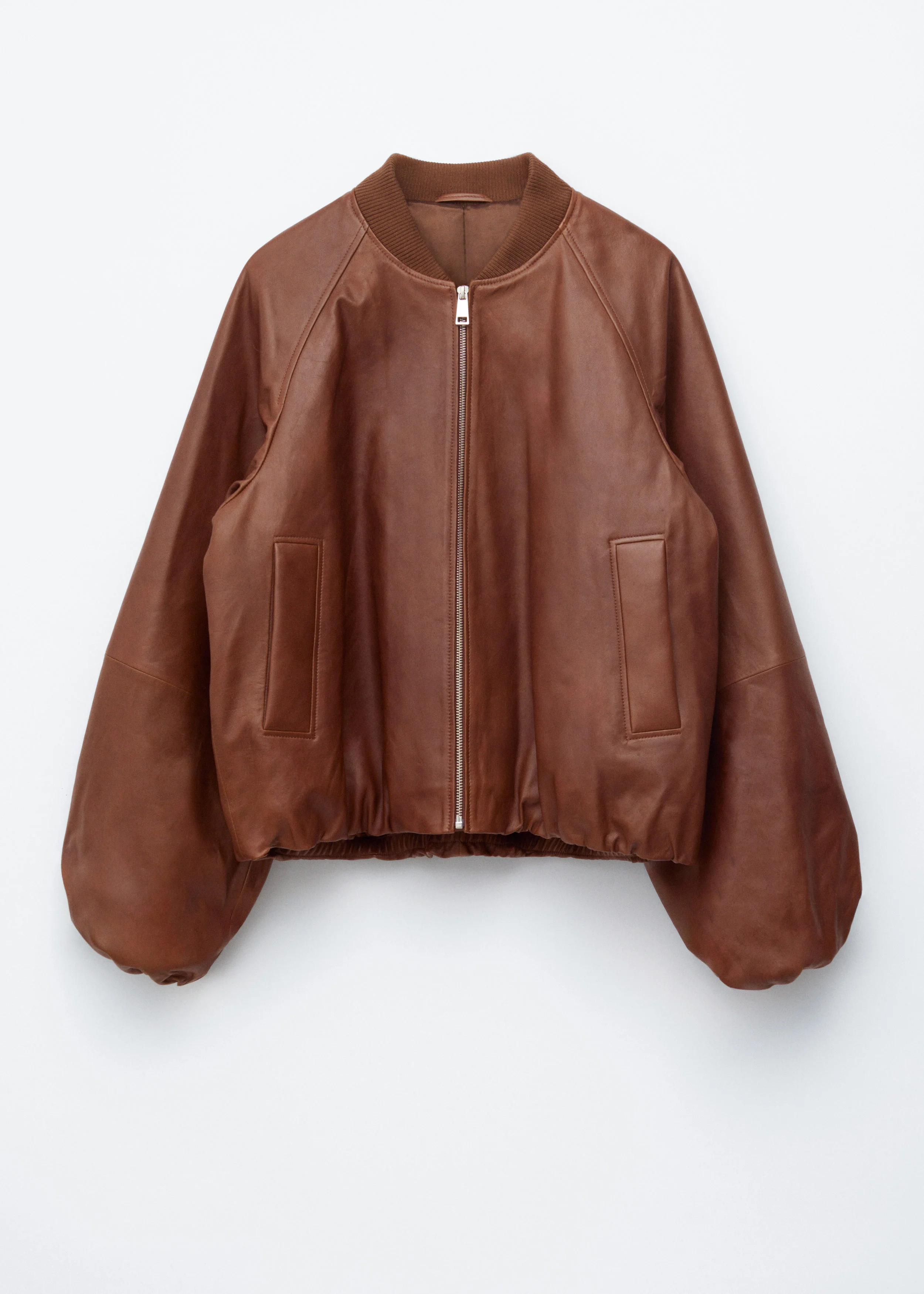 Leather Bomber Jacket - 1