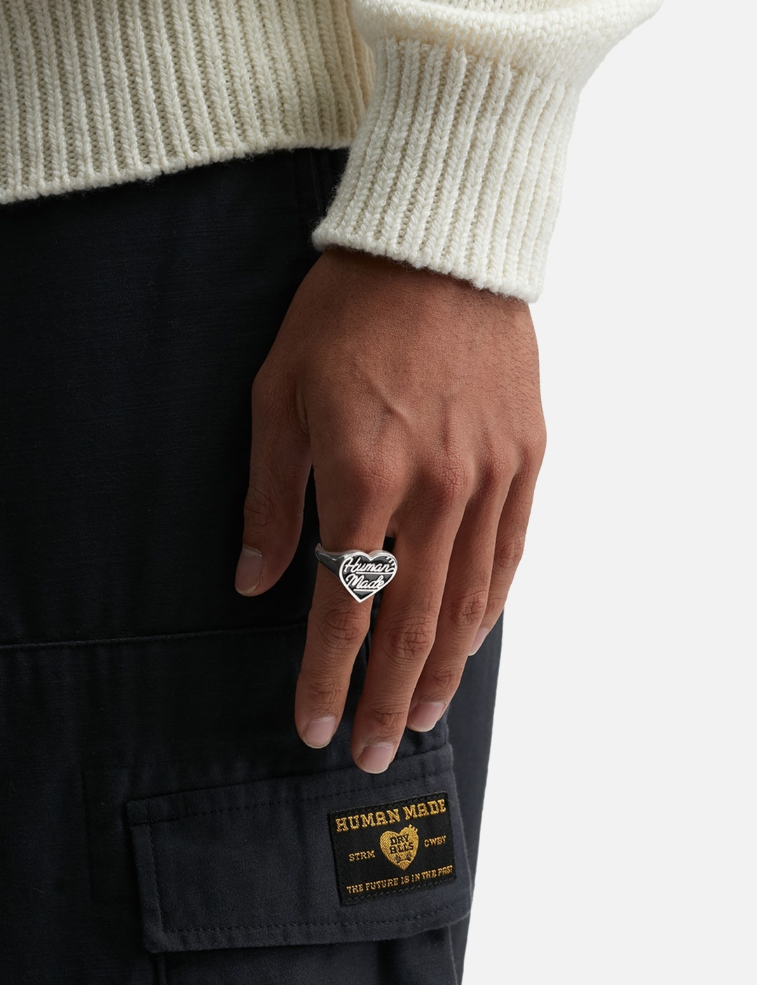 HEART SILVER RING - 7