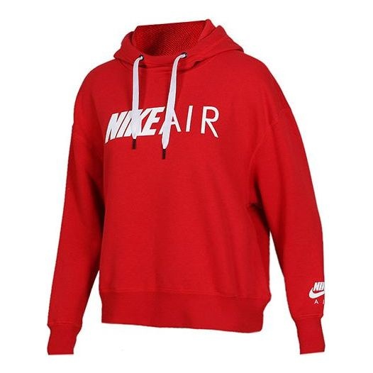 (WMNS) Nike Alphabet Printing Knit Hoodie Red AR3655-657 - 1