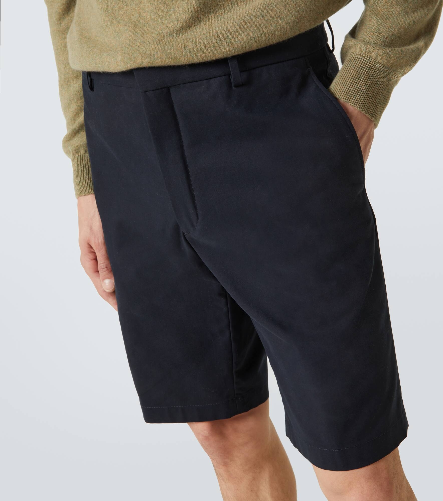 Cotton-blend Bermuda shorts - 5
