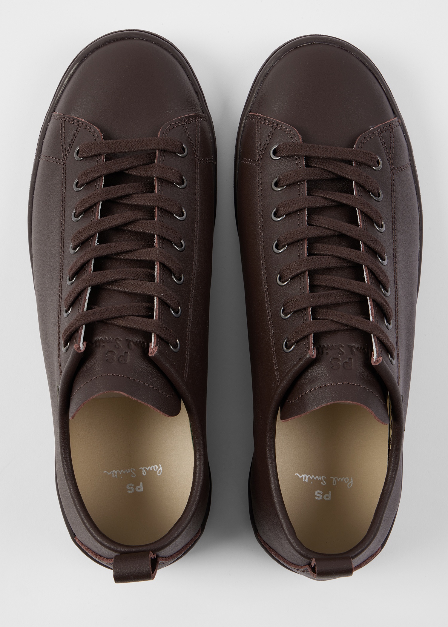 Brown Tonal Leather 'Miyata' Trainers - 5