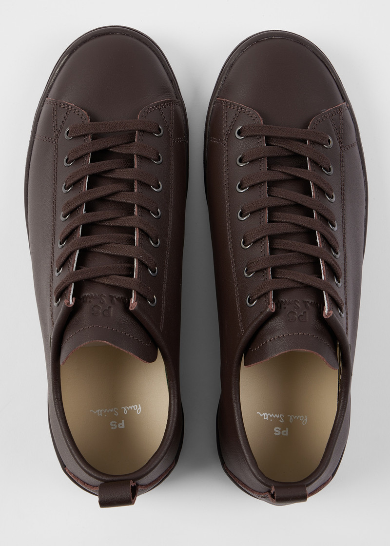 Brown Tonal Leather 'Miyata' Trainers 5