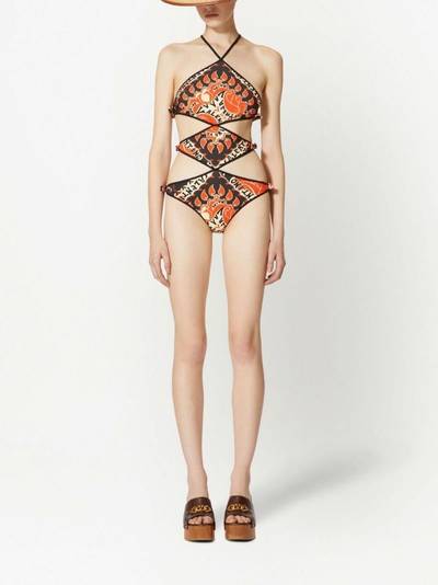 Valentino Archive Manifesto cut-out swimsuit outlook