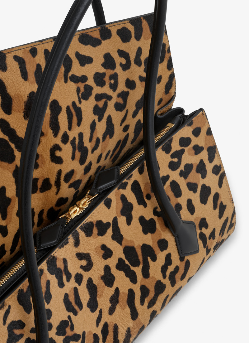 LE TECKEL FLAP TOTE BAG IN LEOPARD HAIRCALF 5