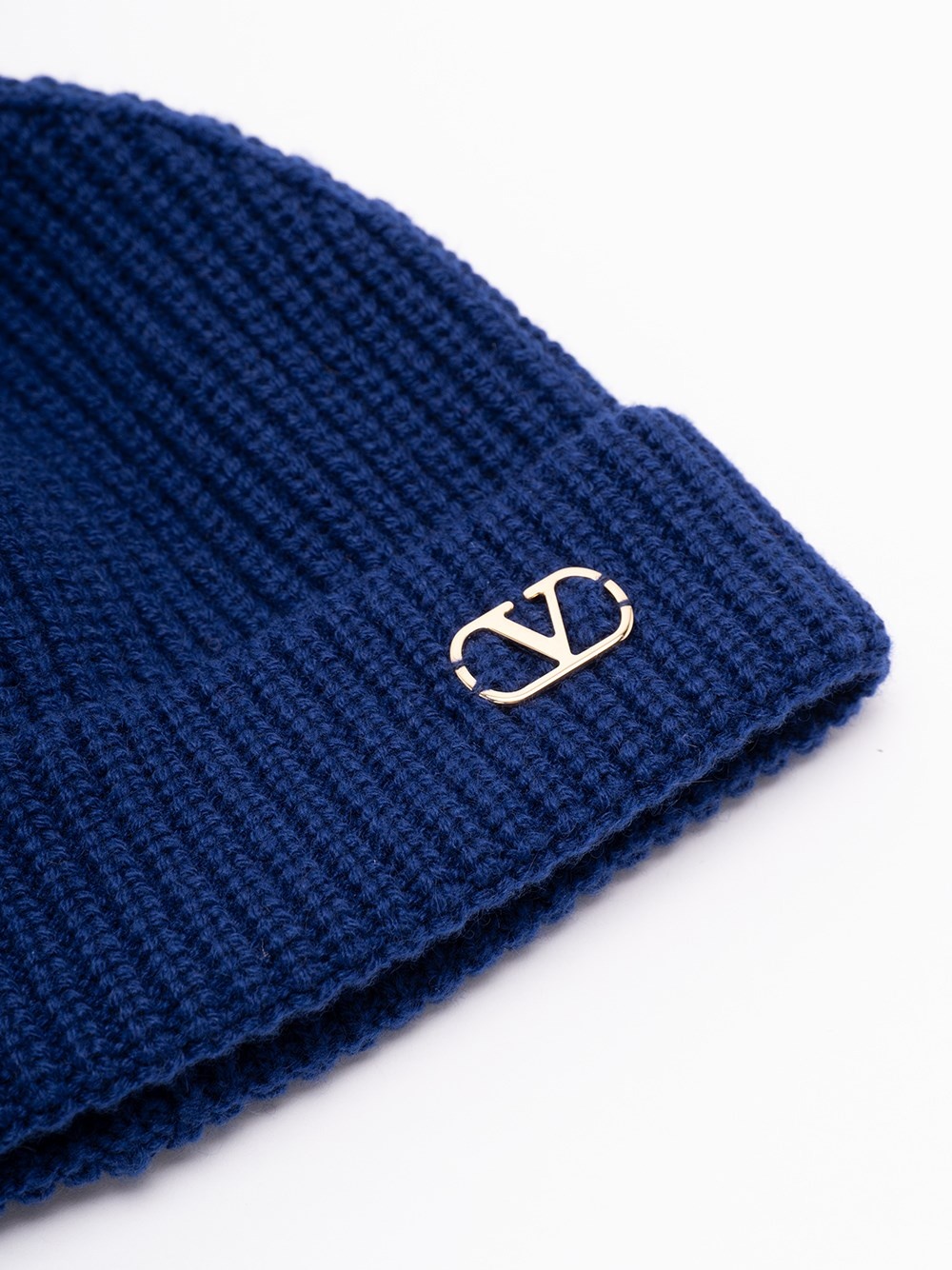 Metal `VLogo` Cachemire Knitted Beanie - 2