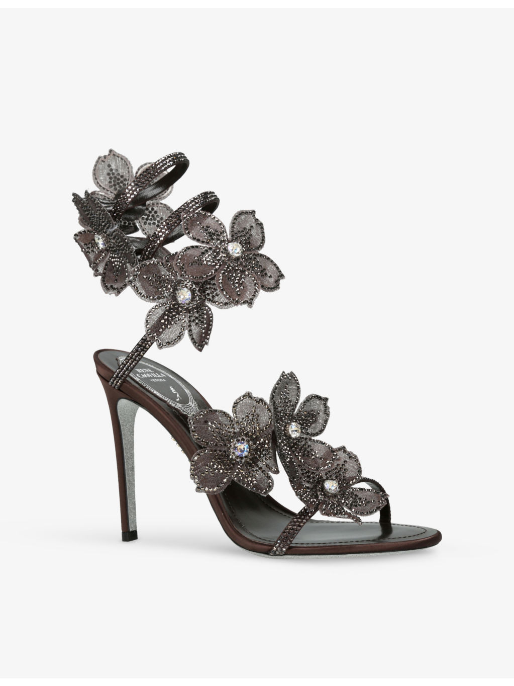 Floral Cleo 105 Satin Heeled Sandals - 3