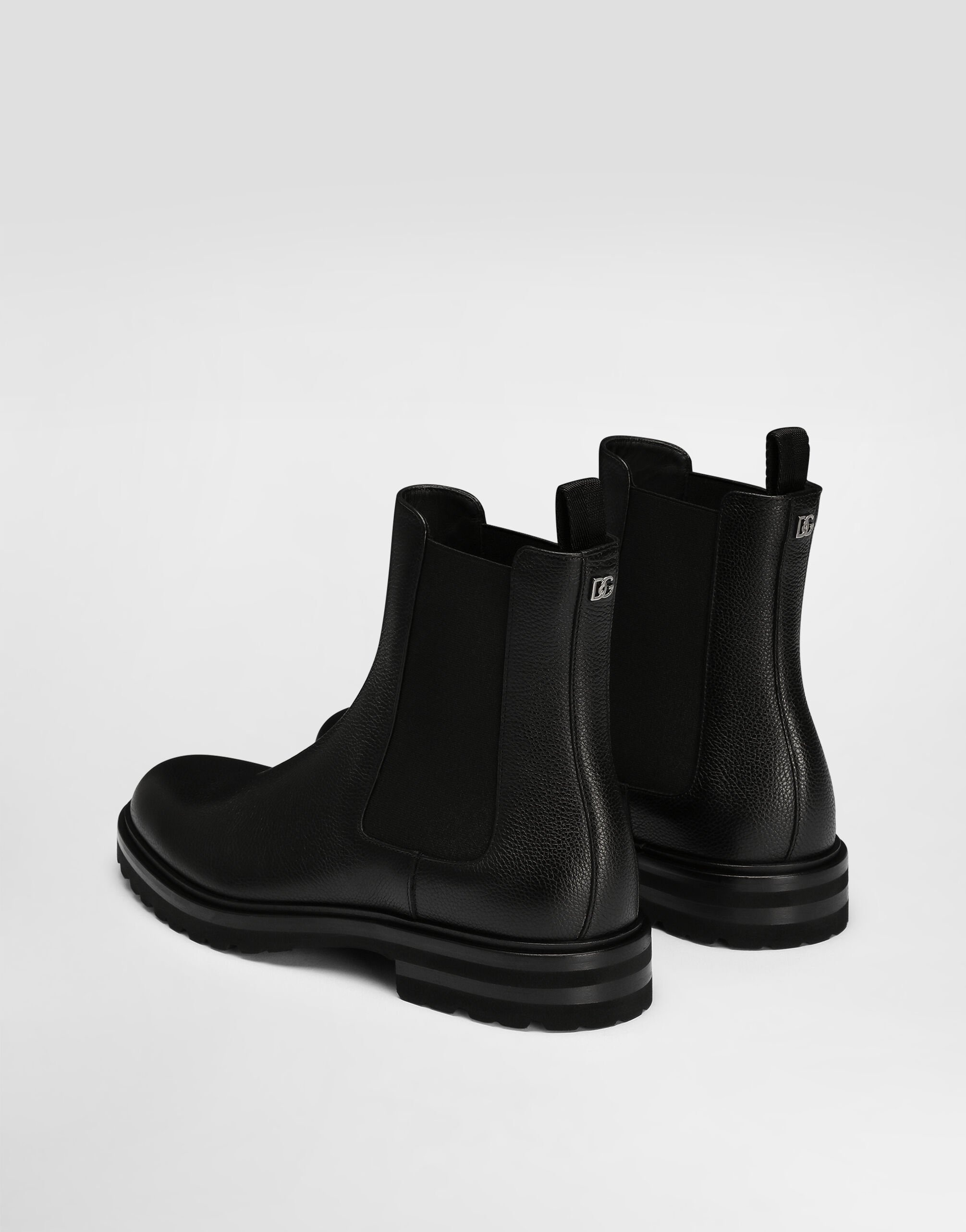 Grainy calfskin ankle boots - 3