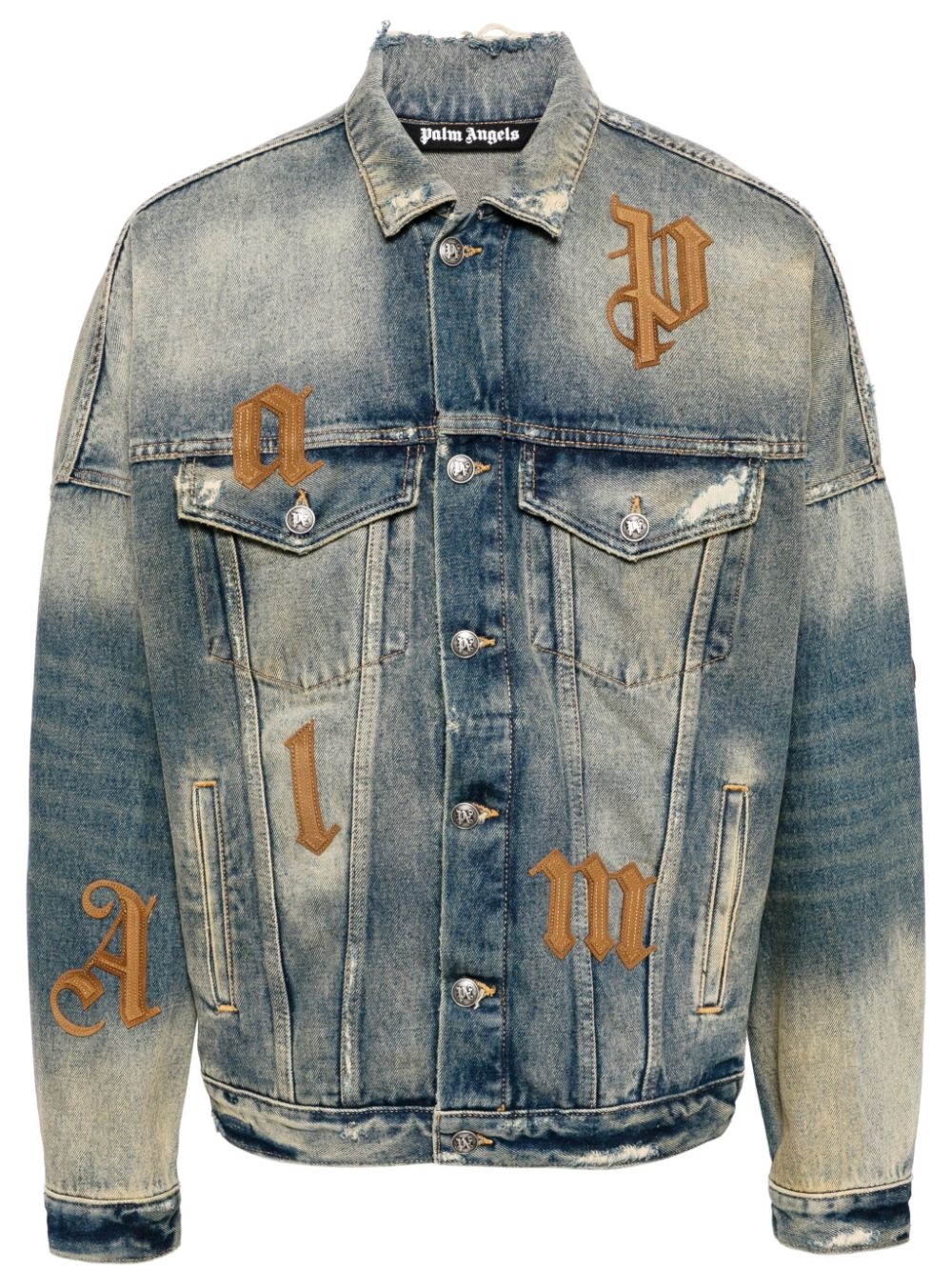 flap pockets denim jacket - 1