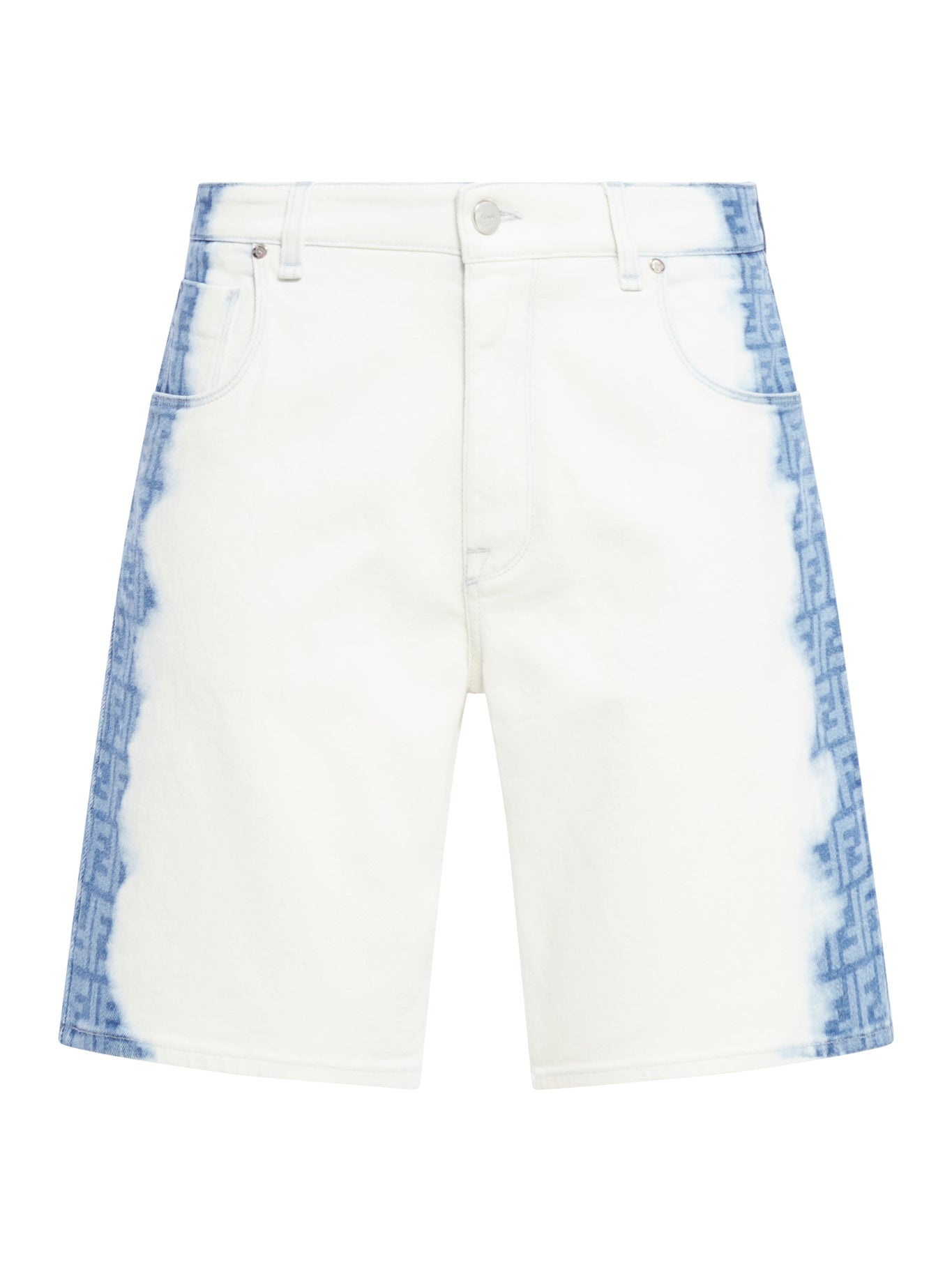 TROUSERS SHORT DENIM BLEACH SHADED - 1