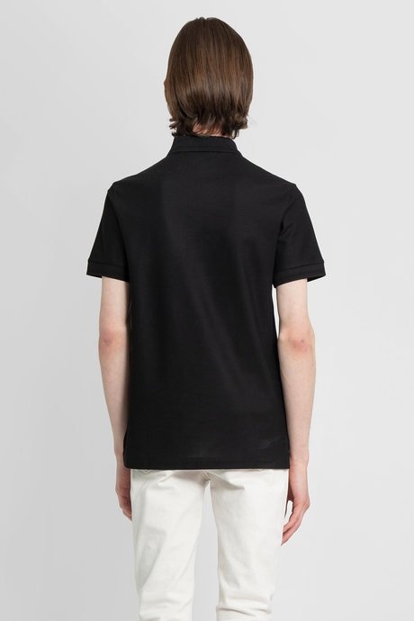 Burberry men's black cotton piqué polo shirt - 3