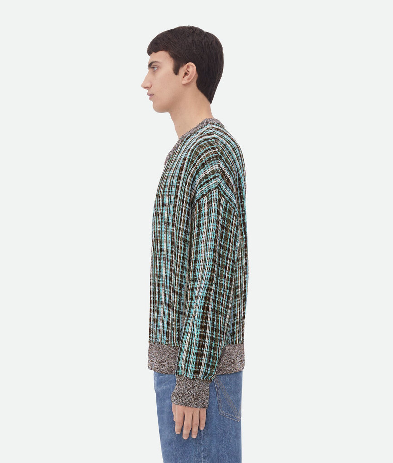 Bottega Veneta Cotton Viscose Check Jumper outlook