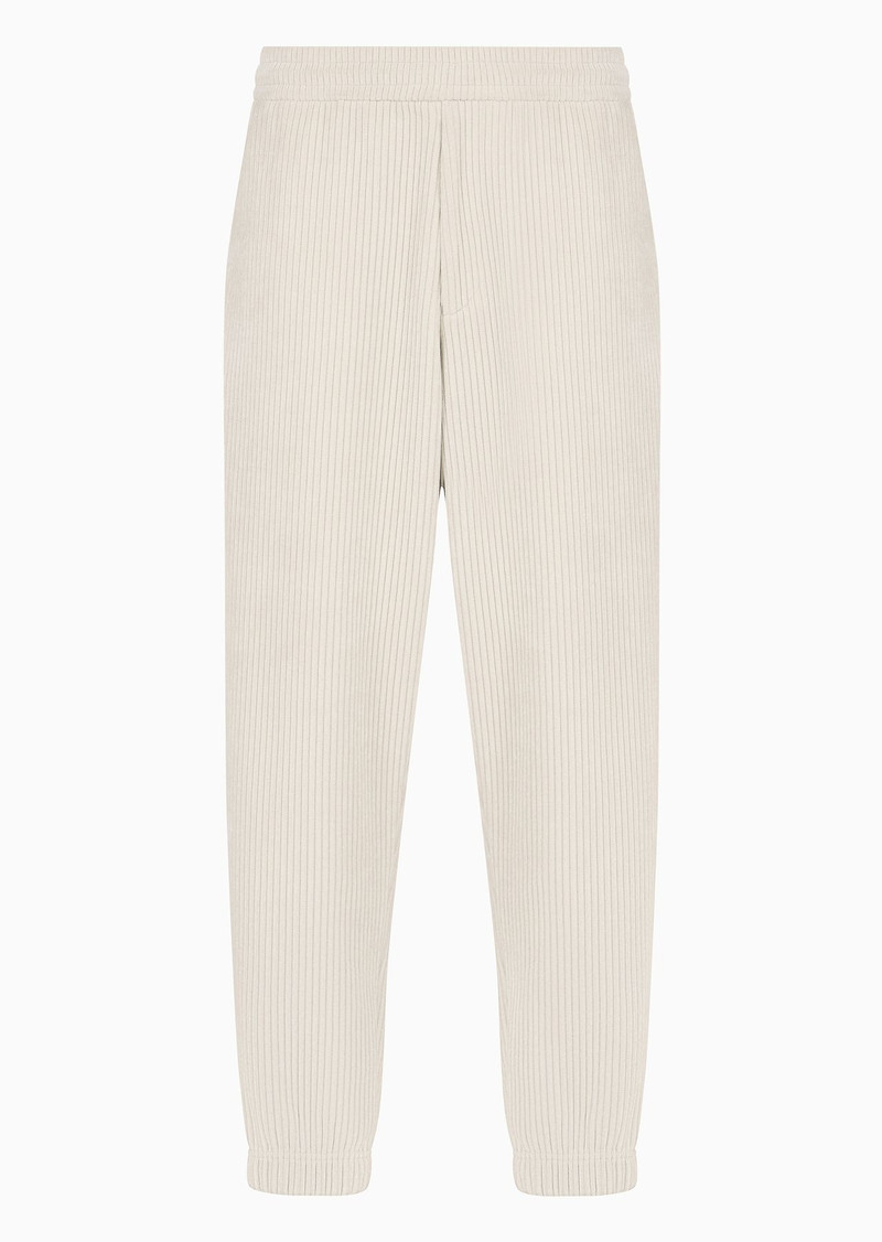 Ribbed velour joggers 1
