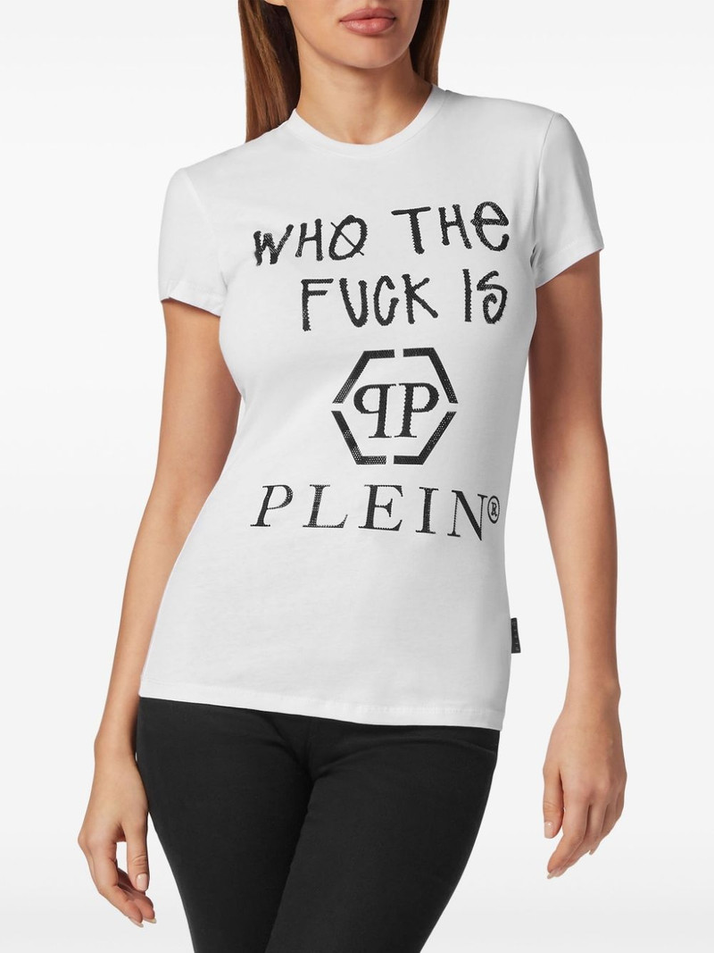PHILIPP PLEIN logo lettering cotton T-shirt outlook