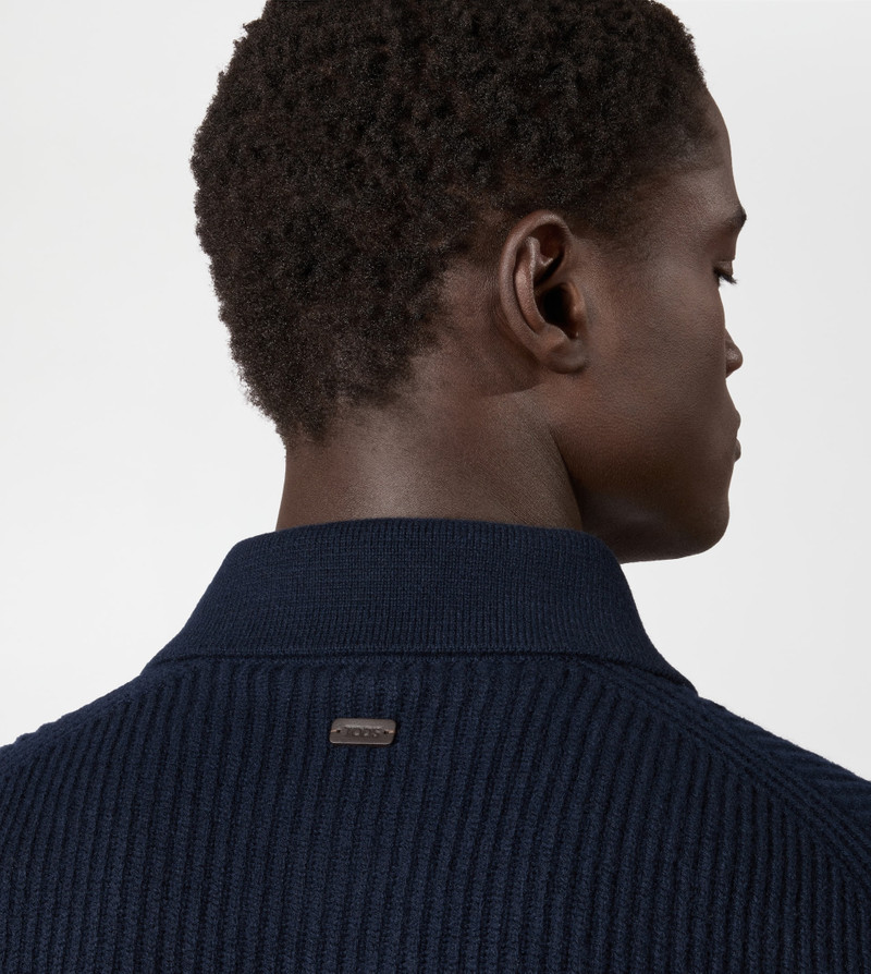 CASHMERE BLEND CARDIGAN - BLUE 5