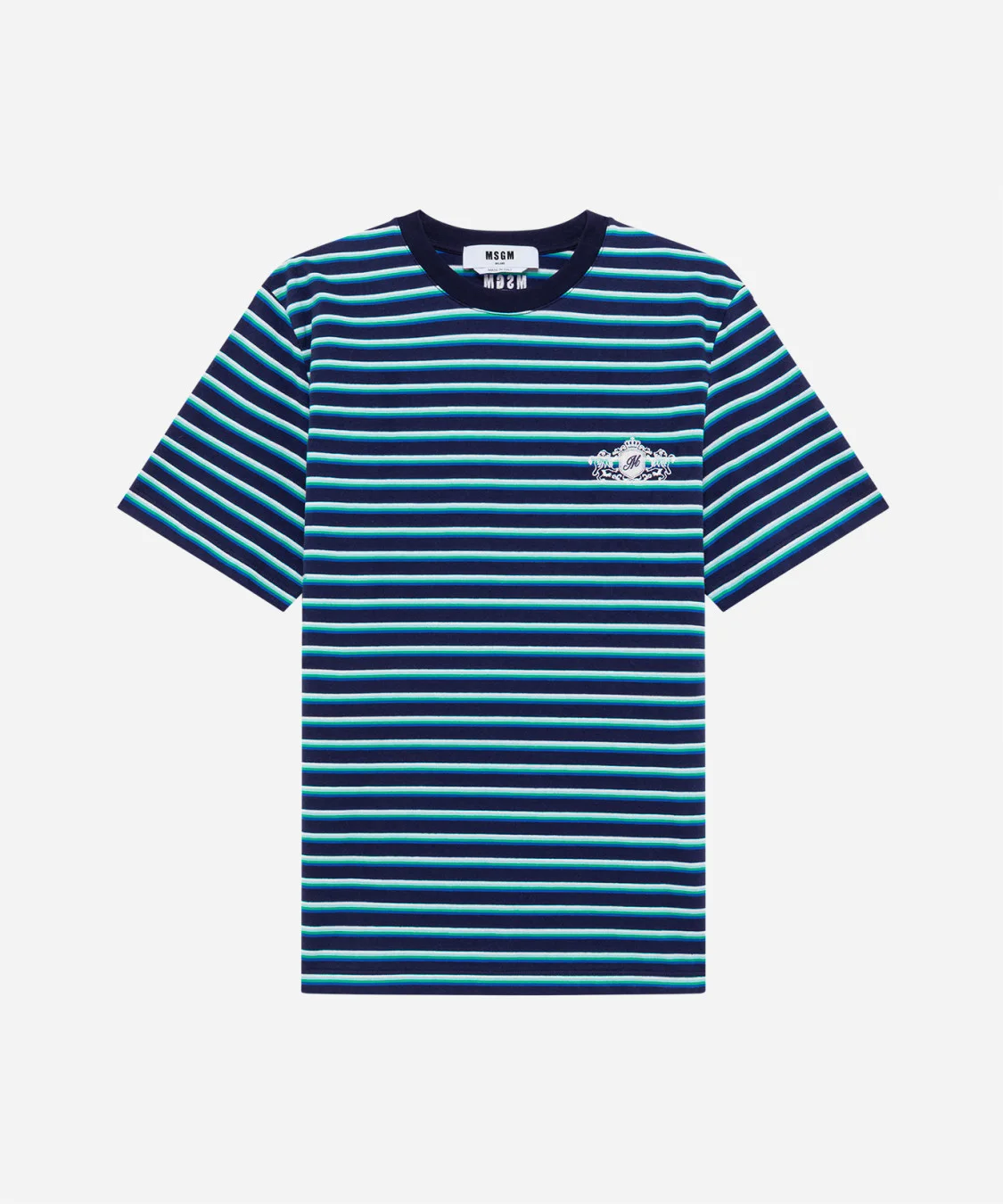 Striped t-shirt with embroidery - 1