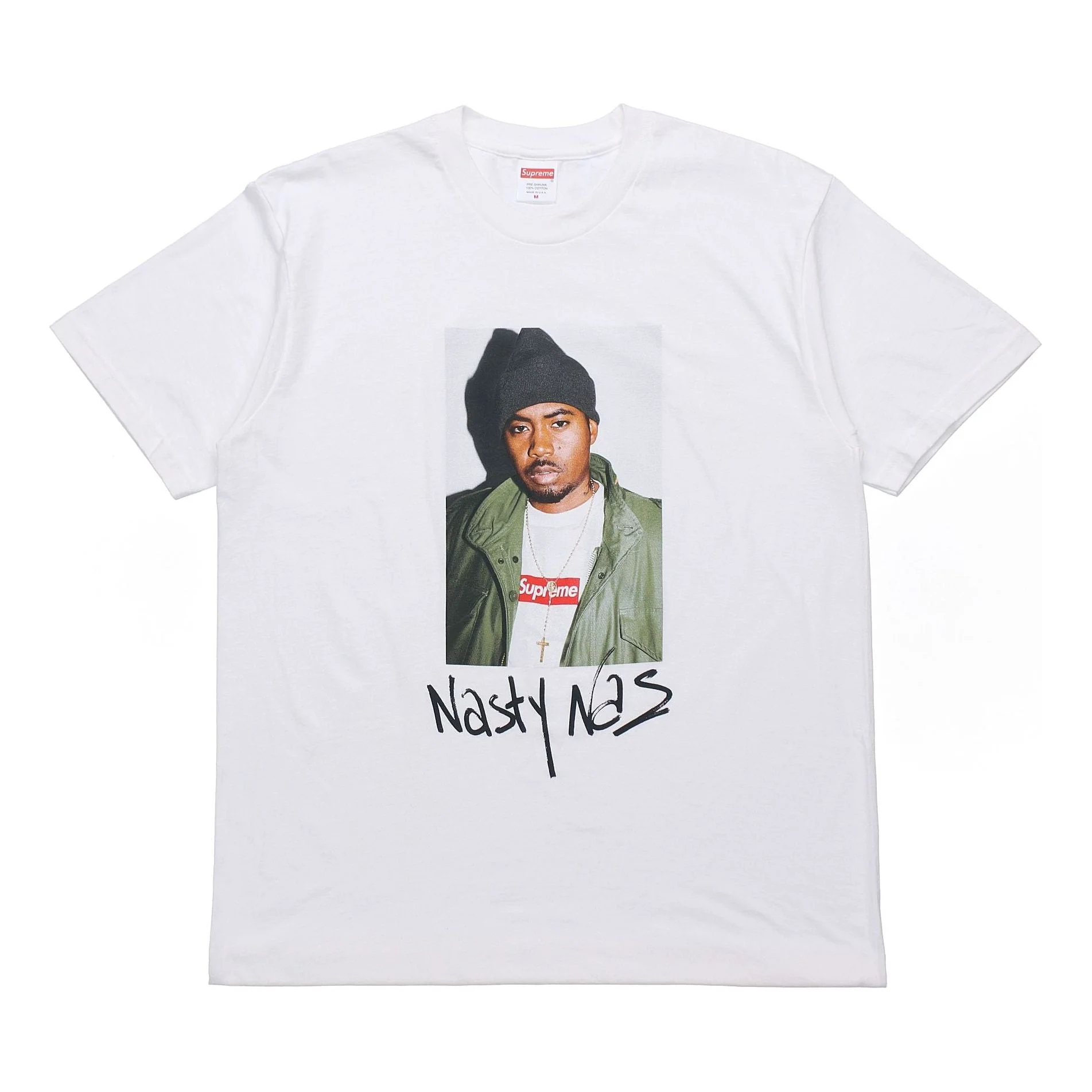 Supreme FW17 Nas Character Printing Short Sleeve Unisex White SUP-FW17-0260 - 1