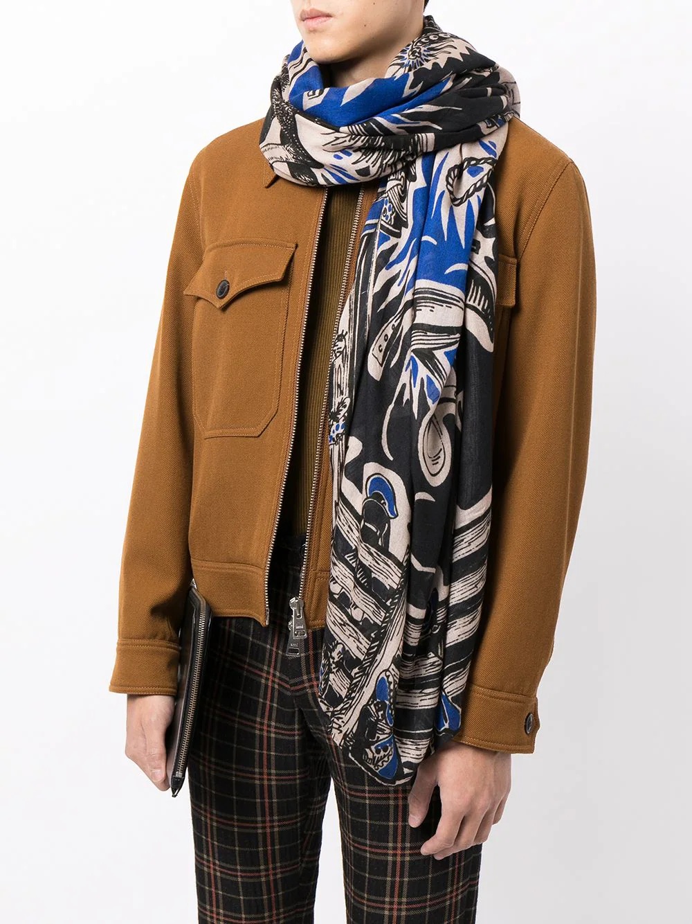 graphic-print lightweight scarf - 2