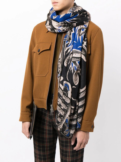 Paul Smith graphic-print lightweight scarf outlook