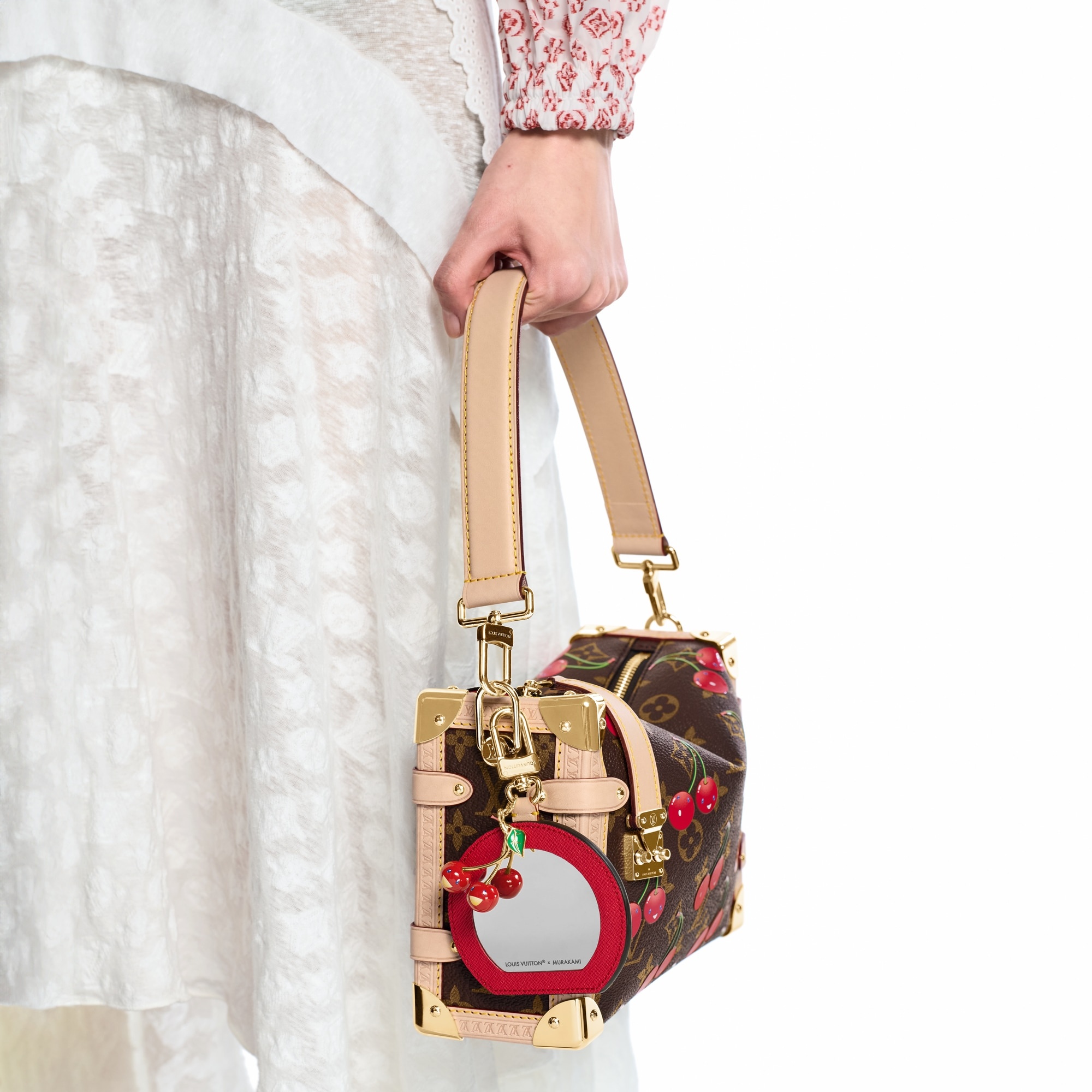 LV x TM Cerise LV Mini Mirror Bag Charm - 3