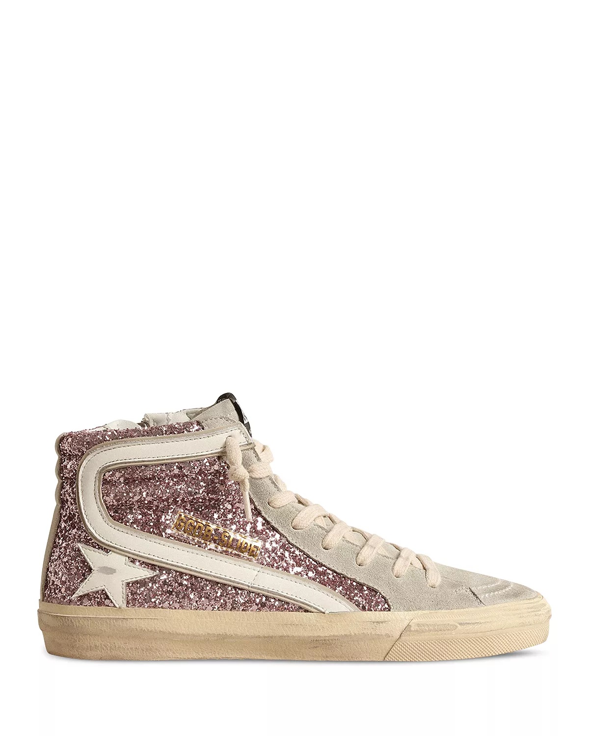 Women's Slide Glitter High Top Sneakers - 1