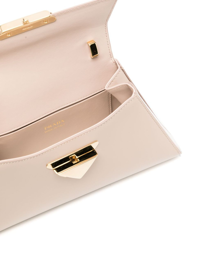 triangle-logo leather shoulder bag 5