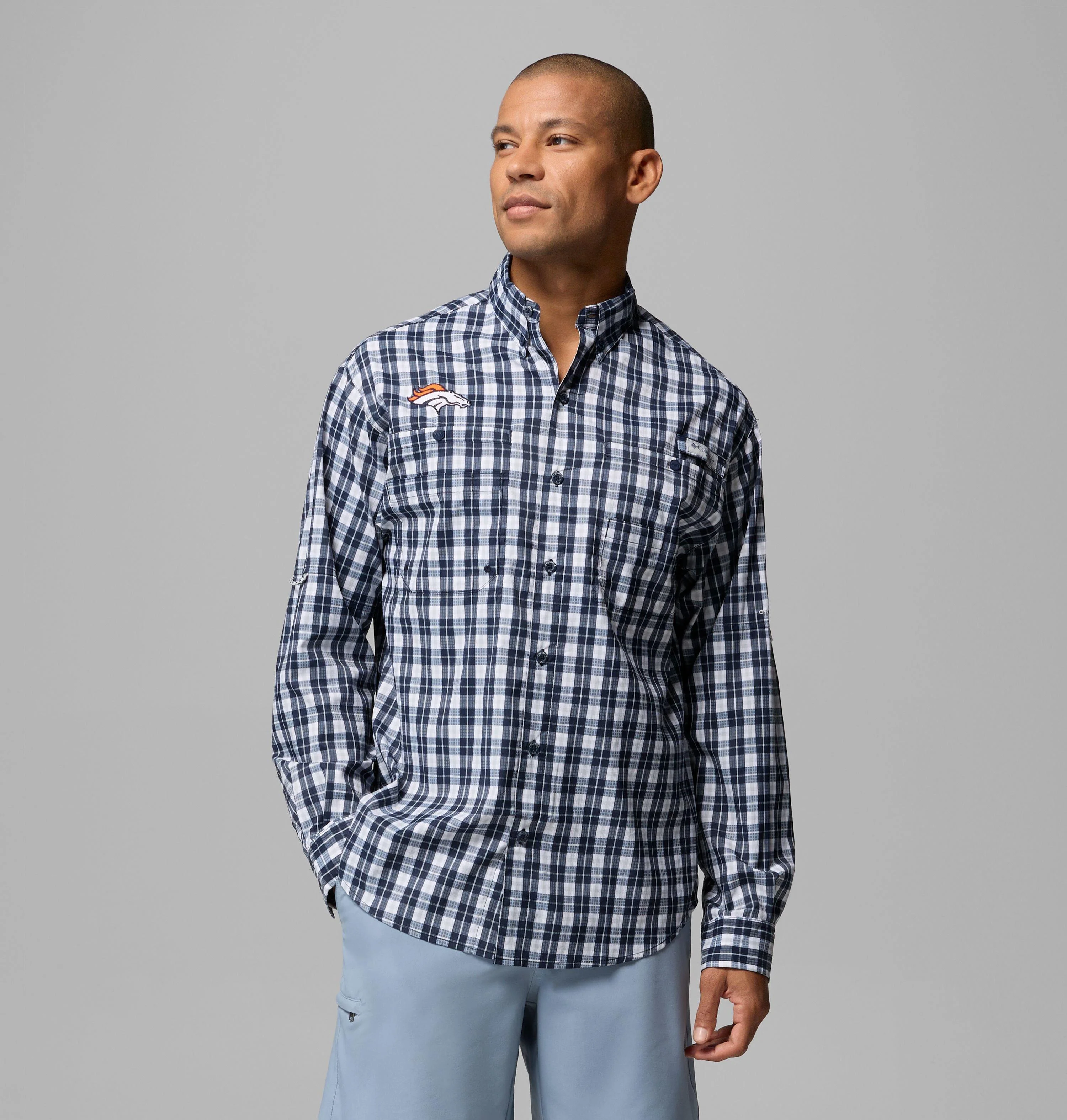 Men's PFG Super Tamiami Long Sleeve Shirt - Denver Broncos - 1