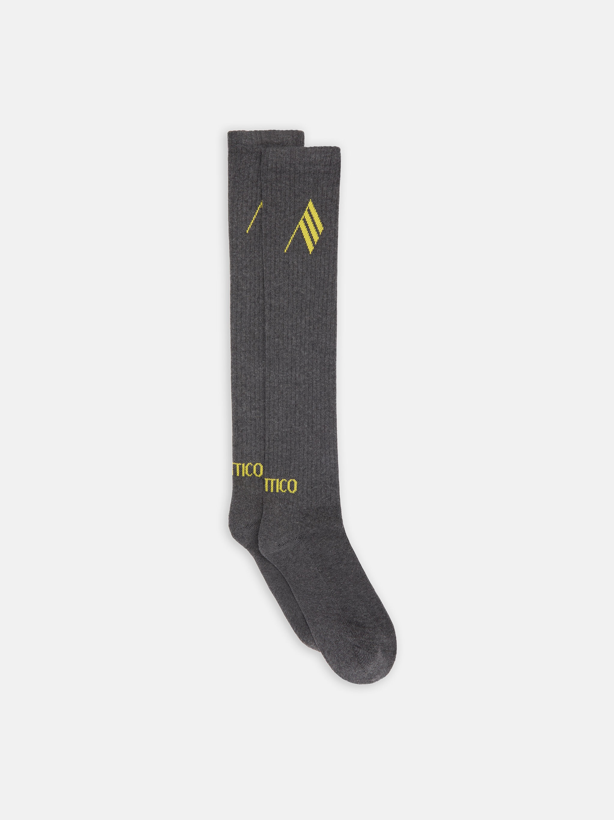 MELANGE AND YELLOW LONG LENGHT SOCKS - 1